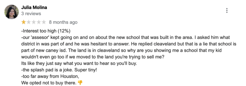 Terrenos Houston Review